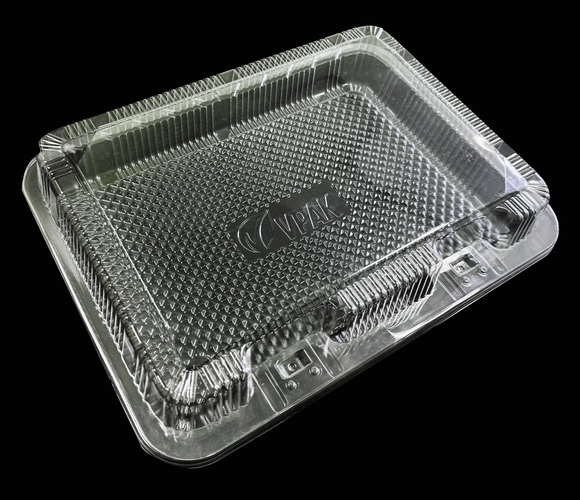 VPAK PET hinged clear containers