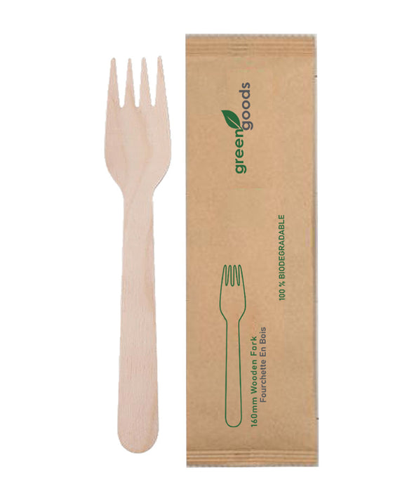 160mm Wooden fork (individual bag)