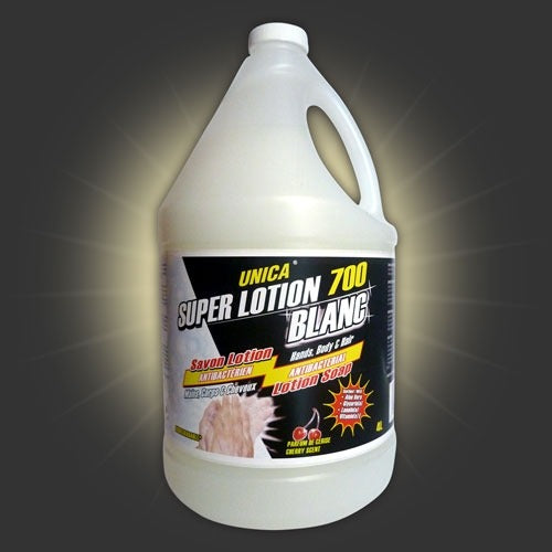 Super Lotion 700 Blanc (704b), white pearl, cherry scent, for hands, 4X4L