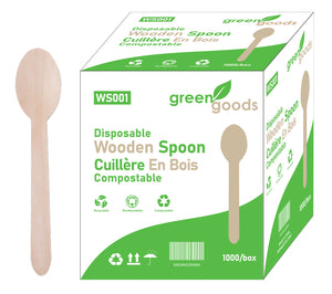 Wooden spoon  (WS001)- 160mm - 1000pcs