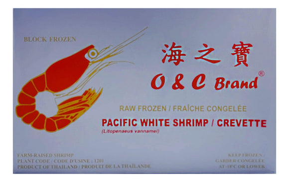 Thai Shrimp (white) 21/25, O&C brand, 6boxes/case