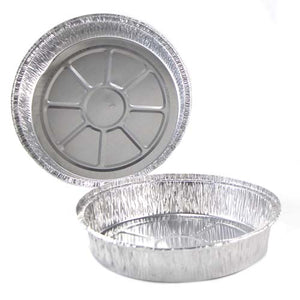 Round aluminum containers - 9"diameter, 500/cs