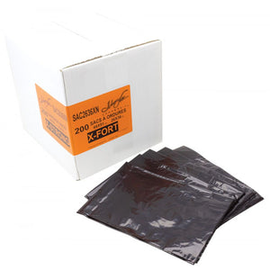 Commercial Garbage / Trash Bags - Extra Strong - 26" x 36" (66 cm x 91.6 cm) - Black - Box of 200