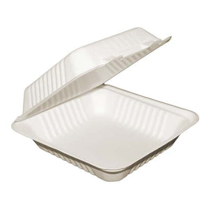 Table Accents-compostable container (AC120), 8"x8"x3" , 2X100/cs