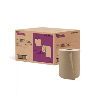 (PAP600B) Paper Hand Towel - 7.8" (19.8 cm) Width - Roll of 600' (182.9 m) - Box of 12 Rolls - Brown - Cascades Pro H065