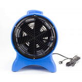 Industrial Blower / Fan / Floor Dryer - Johnny Vac - Fan Diameter 12" (30.4 cm) - Sealed Motor - 1 speed - with Handle - Blue